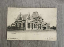 Peruwelz : La Gare Carte Dos Non Divisé Envoyée En 1906 (c) - Peruwelz