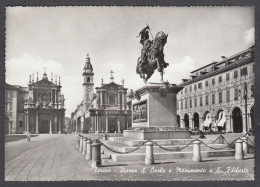 126685/ TORINO, Piazza S. Carlo E Monumento A E. Filiberto - Piazze