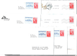 FRANCE YT N° 4230 MARIANNE DE BEAUJARD ENTIERS  4230 7 ENVELOPPES ET PAP-REPONSE LOT 1 - Nuovi