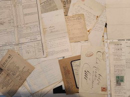 Lot De Vieux Papiers Divers - Lettres - Coupures De Journaux - Banque - Non Classés