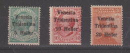 TRENTINO:  1918  SOPRASTAMPATI  -  S. CPL. 3  VAL. N. -  SASS. 28/30 - Trentino