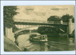 XX004091/ Hamburg Uhlenhorst Alsterdampfer Hochbahnbrücke Beim Leinpfad 1912 AK - Noord