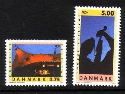 DÄNEMARK MI-NR. 1105-1106 POSTFRISCH(MINT) NORDEN 1995 TOURISMUS MUSIKFESTIVAL - Ideas Europeas