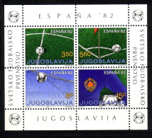 JUGOSLAWIEN BLOCK 20 POSTFRISCH(MINT) FUSSBALL WM 1982 SPANIEN - Blocks & Sheetlets