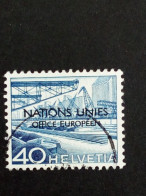 SCHWEIZ ONU MI-NR. 8 GESTEMPELT(USED) FREIMARKE 1950 AUFDRUCK - UNO