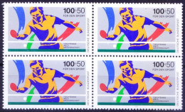 Germany 1989 MNH Blk, Aid For The Sports - Table Tennis - Tennis