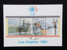 BELGIEN BLOCK 54 GESTEMPELT(USED) OLYMPISCHE SOMMERSPIELE 1984 BOGENSCHIESSEN REITEN PFERD - 1961-2001