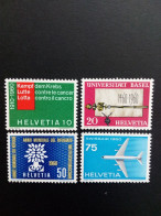 SCHWEIZ MI-NR. 692-695 POSTFRISCH(MINT) JAHRESEREIGNISSE 1960 DÜSENFLUGZEUG - Unused Stamps