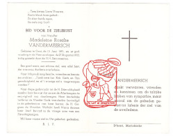 DP Juff. Madeleine Rosalie Vandermeersch ° Gent 1891 † 1955 Druk Mariakerke - Images Religieuses