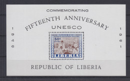 Liberia Block 20 Mit 566 Postfrisch Unesco Wissenschaft, Liberia MNH #GE078 - Liberia
