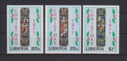 Liberia 1044-1046 Postfrisch Kirchenfenster Weihnachten, Liberia MNH #GE079 - Liberia