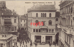 Veneto-padova Piazzetta Pedrocchi E Via Gorizia Differente Veduta Con Sede Banco Industriale E Commerciale (f.pic/retr) - Padova