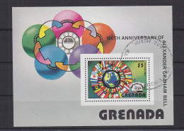 Grenada Block 62 Mit 821 Gestempelt 100 Jahre Telefon #GE326 - Grenade (1974-...)