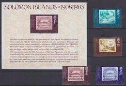 Salomonen 518-521 Und Block 13 Postfrisch Weltkommunikationsjahr, MNH #GJ206 - Salomon (Iles 1978-...)