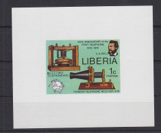 Liberia Block 81B Mit 1003 Postfrisch 100 Jahre Telefon, MNH #GE253 - Liberia