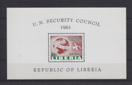 Liberia Block 18 Mit 563 Postfrisch Flugpost Weltsicherheit, MNH #GE159 - Liberia