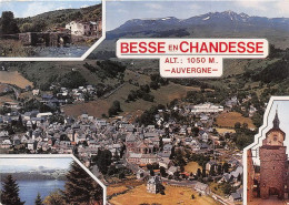 BESSE EN CHANDESSE Vue Aerienne Sur Les Monts Dores Le Pont De Saurier Lac Pavin 13(scan Recto-verso) MA1503 - Besse Et Saint Anastaise