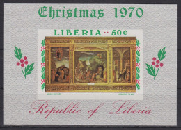 Liberia Block 53 Mit 768 Postfrisch Weihnachten Gemälde, MNH #GE166 - Liberia