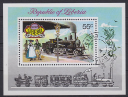 Liberia Block 66 Mit 875 Gestempelt Eisenbahn, Used #GE157 - Liberia