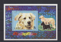 Liberia Block 71 Mit 920 Gestempelt Hunde, Used #GE158 - Liberia