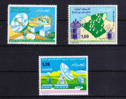 Algerien 652-654 Postfrisch Nachrichtenübermittlung Durch Satelliten #RD769 - Algeria (1962-...)