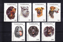 Tansania 1599-1605 Postfrisch Hunde, MNH #RB665 - Tanzania (1964-...)