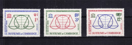 Kambodscha 160-162 Postfrisch Menschenrechte, MNH #RB750 - Kambodscha