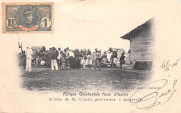 COTE D' IVOIRE En 1906 Arrivée De M.Clozel Gouverneur De JACQUEVILLE  15 (scan Recto Verso)MA1542BIS - Côte-d'Ivoire