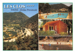 NYONS Camping Les CLOS Ouvert Toute L Annee Location De Mobil Home Et De Chalets 30(scan Recto-verso) MA1580 - Nyons