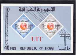 Irak Block 7B Mit 413-414 Postfrisch ITU Fernmeldeunion #RE055 - Iraq