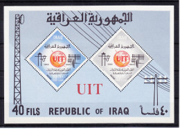 Irak Block 7A Mit 413-414 Postfrisch ITU Fernmeldeunion #RE059 - Irak