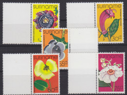 Suriname 807-811 Postfrisch MNH, Blumen Blüten Flowers #RA032 - Surinam