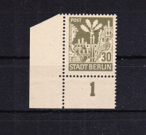 Berlin Und Brandenburg 7A PF IV Postfrisch Als Eckrand Plattenfehler #RE456 - Other & Unclassified
