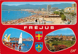 FREJUS Plage Et Sa Plage Au Loin St Raphael Vue Generale 5 (scan Recto-verso) MA1583 - Frejus