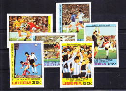 Liberia 1075B-1080B Postfrisch Fußball WM 1978 Argentinien #RH576 - Liberia