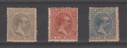 PORTO  RICO:  1891/92  ALFONSO  XIII°  -  3  VAL. L. -  YV/TELL. 86 A//99 - Puerto Rico