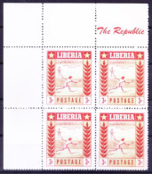 Liberia 1955 MNH Corner Blk, Tennis, Sports - Tenis