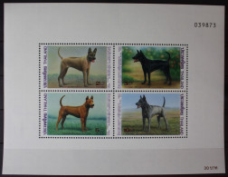 Thailand Block 52 Mit 1574-1577 Postfrisch Hunde #RI209 - Tailandia