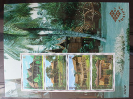 Thailand Block 102A Mit 1791-1794 Postfrisch Hütten #RJ478 - Tailandia