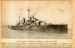 Cuirassé France (1912 - 1922 échouage En Baie De Quiberon) - Warships