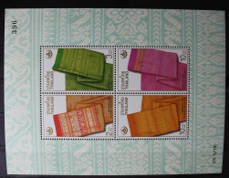 Thailand Block 143 Mit 2075-2078 Postfrisch Stoffe #RI174 - Thaïlande