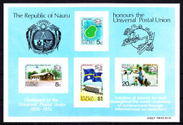 Nauru Block 1 Mit 111-114 Postfrisch UPU Weltpostverein #RM084 - Nauru