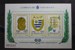 Uruguay Block 39 Mit 1499-1501 Postfrisch Fußball WM 1978 #SF707 - Uruguay