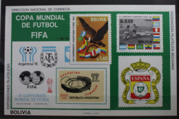 Bolivien Block 96 Postfrisch Fußball WM 1978 #SF712 - Bolivia