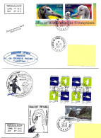 PO - 66 - 4 Plis St Paul & Amsterdam Avec Cachets Illustrés - Lettres & Documents