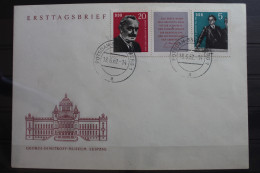 DDR 893-894 Gestempelt Als Dreierstreifen Auf FDC #SF841 - Andere & Zonder Classificatie