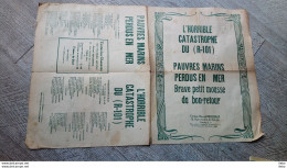 Partition Chanson L'horrible Catastrophe Du R101 Dirigeable Aviation Pauvres Marins Mousse Du Bon Retour Rare Marine - Partituras