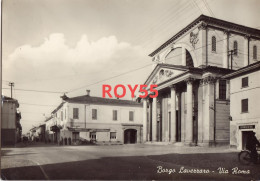 Piemonte-novara-borgo Lavezzaro Via Roma Veduta Via Roma Di Borgolavezzaro Anni 50 - Autres & Non Classés