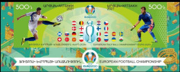 Artsakh 2021 "Campionatul European De Fotbal" 2v Zd Unperforated Quality:100% - Armenia