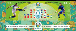 Artsakh 2021 "Campionatul European De Fotbal" 2v Zd Unperforated Quality:100% - Arménie